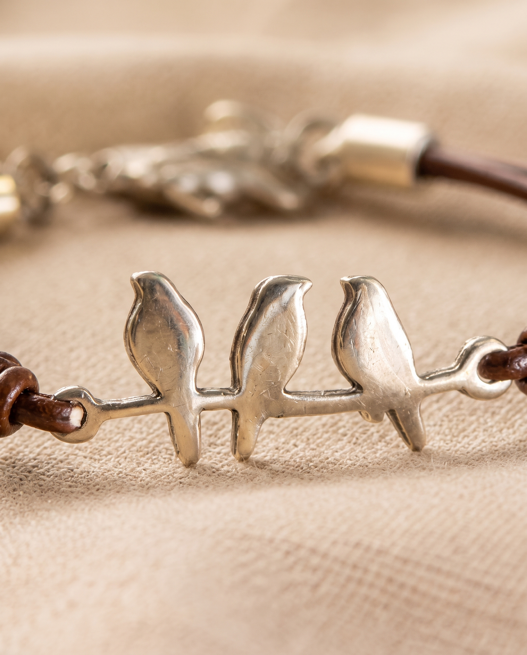 LETTICE | BIRD BRANCH LEATHER BRACELET