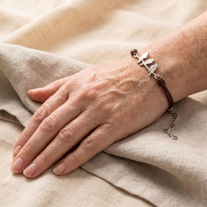 LETTICE | BIRD BRANCH LEATHER BRACELET