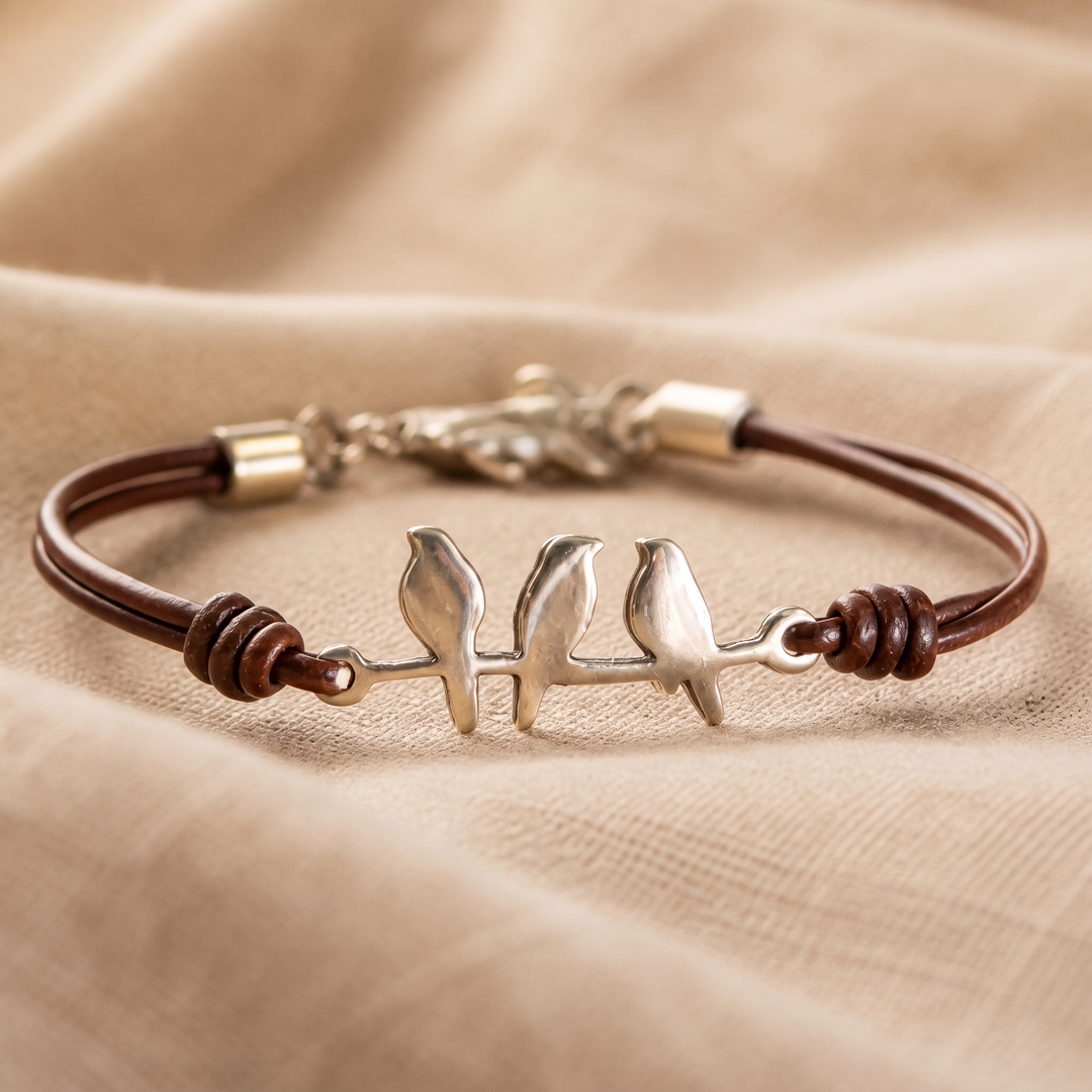 LETTICE | BIRD BRANCH LEATHER BRACELET