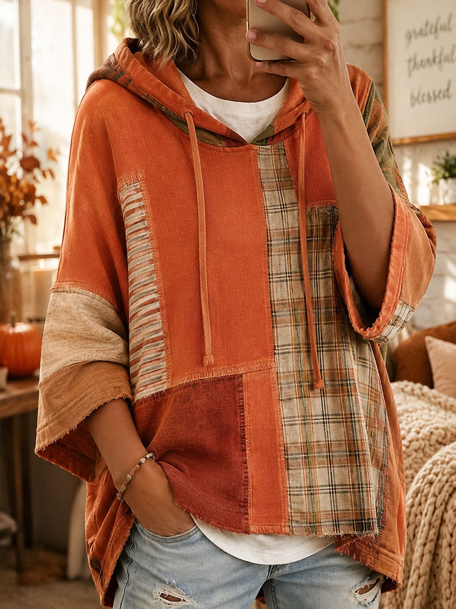 Carmen™ | Autumn Patchwork Oversized Hoodie