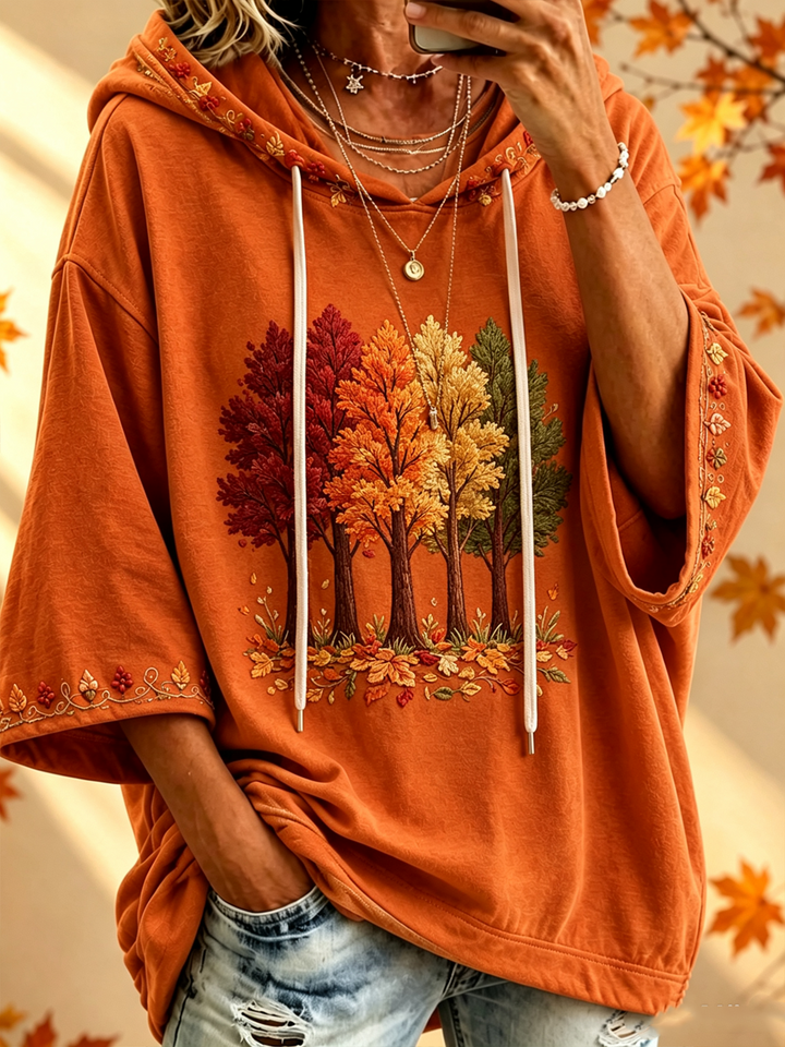 Maria™ | Autumn-Print Oversized Hoodie