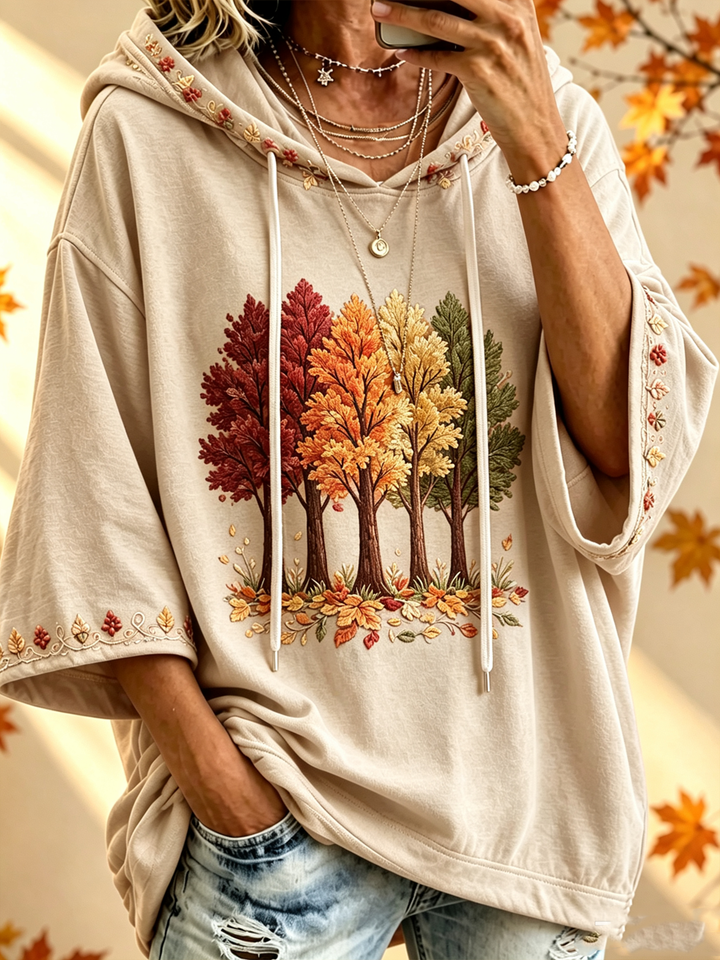 Maria™ | Autumn-Print Oversized Hoodie